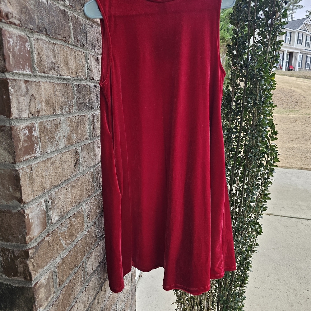Agnes and Dora  Velvet Sleeveless Swing Dress size L